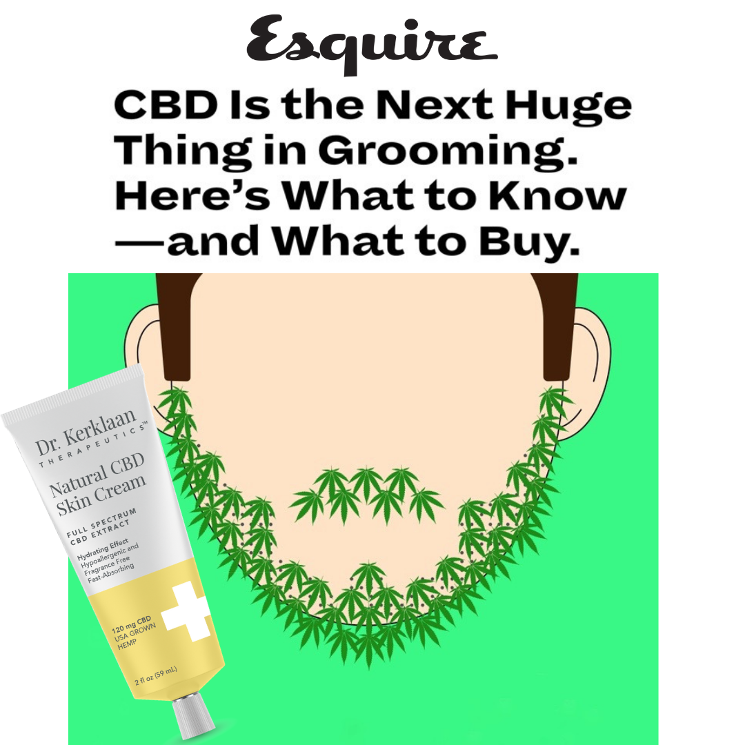 Esquire Magazine's Best CBD Grooming products for men. Next huge thing in grooming.