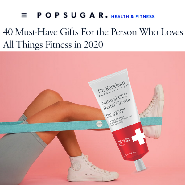 Must-Have Fitness Gifts from Popsugar including Dr. Kerklaan Therapeutics CBD Relief Cream